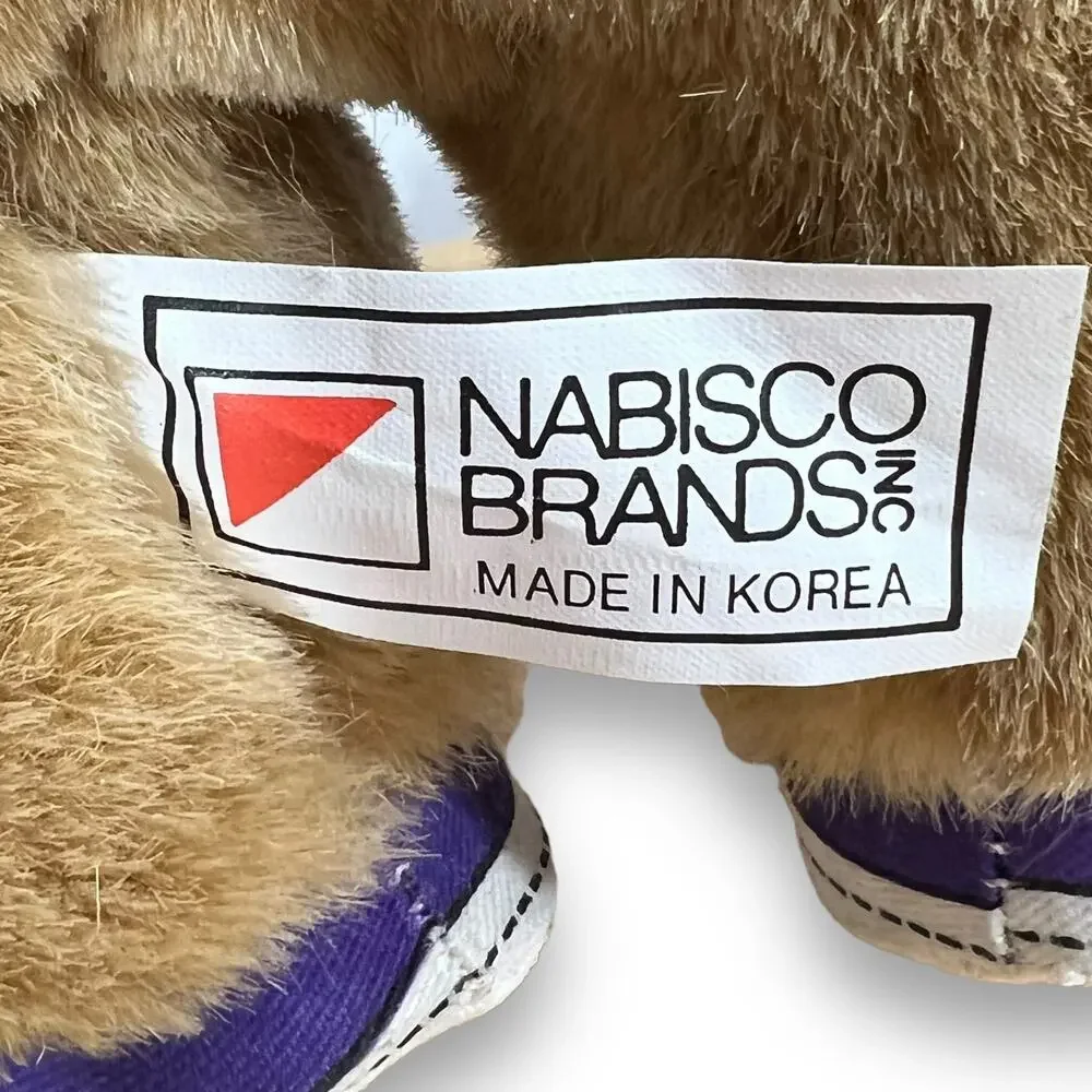 Nabisco Teddy Grahams Rock N Roll Bear Plush Applause Vintage 1990s NWT